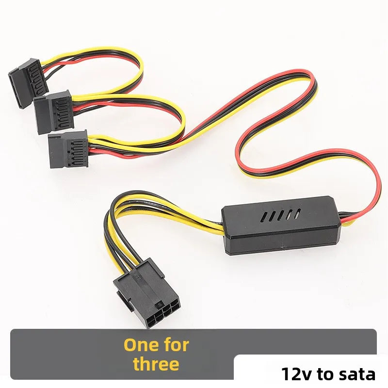 Graphics Card Hard Drive Cable GPU PCIE 8Pin Female To 1 2 3 4 SATA Hard Drive 18awg Power Supply Cable 12V To IDE Molex Cables