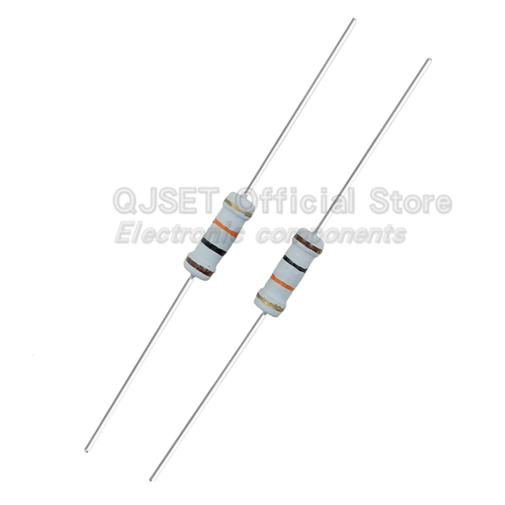 500pcs 1W Carbon Film Resistors 5% 10 Ohm 33 47 100 200 220 470 510 Ohm 1K 4.7K 10K 22K 33K 47K 100k 200k 220k 510k 470k 1M Ohms