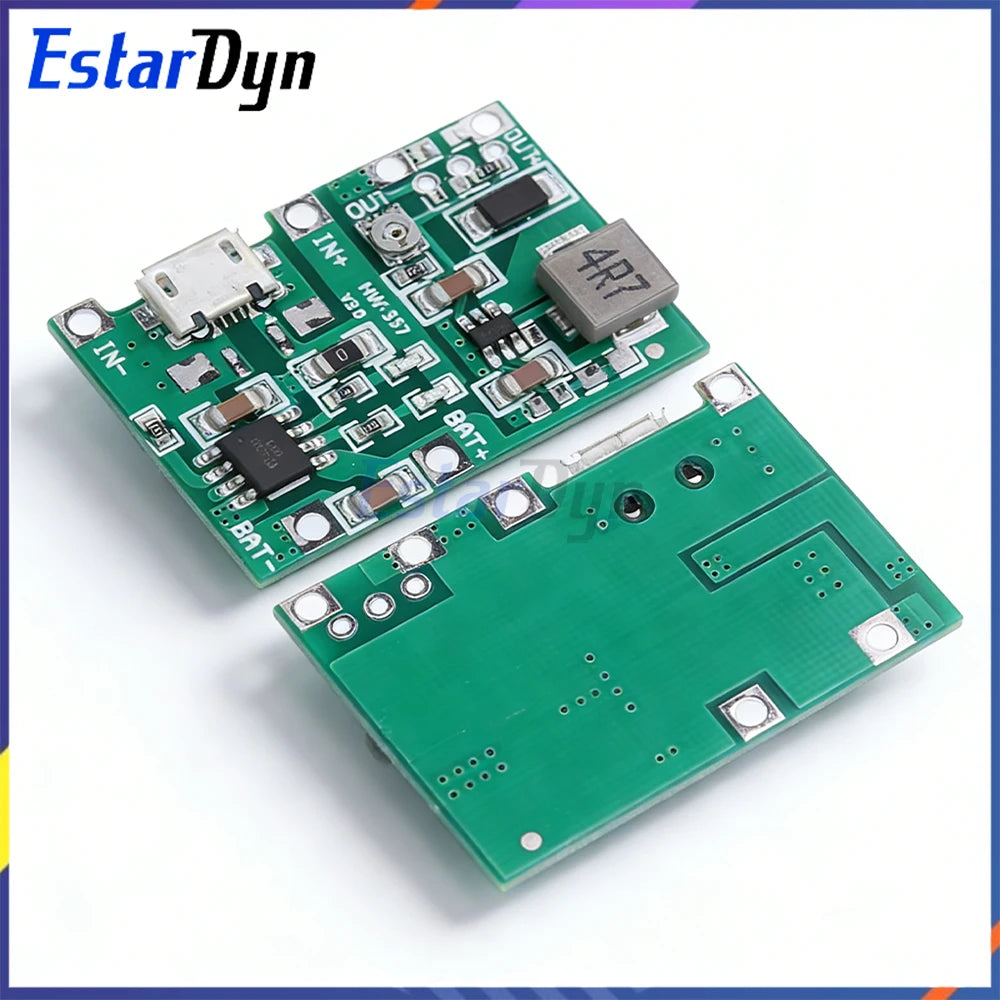 Lithium Li-ion 18650 3.7V 4.2V Battery Charger Board DC-DC Step Up Boost Module TP4056 + MT3608 DIY Kit Parts