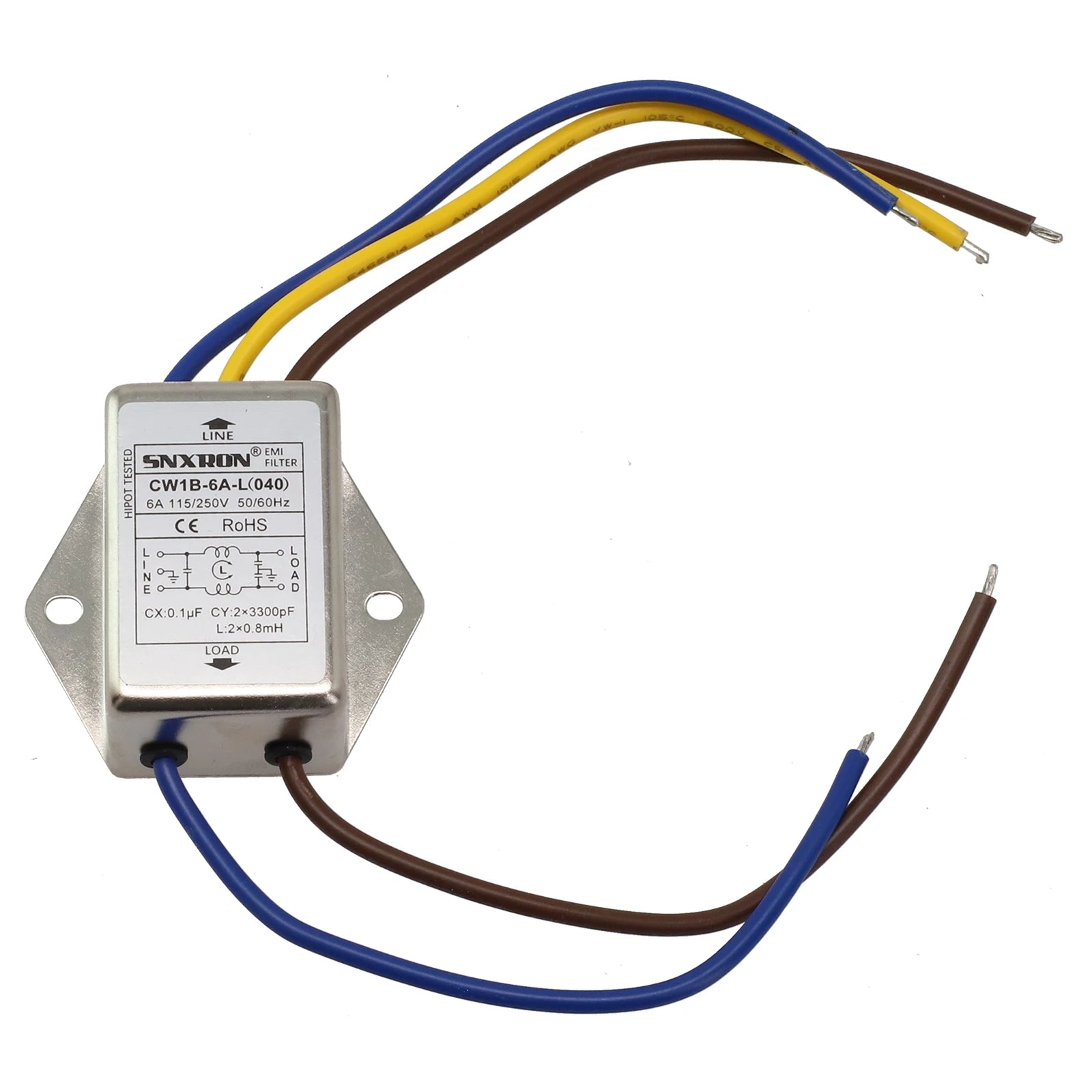 Power Filter Line Audio Purifier CW1BL AC 250V AntiInterference Designed for Electrical and Household Equipment Rated 3A 6A 10A