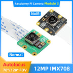 Official Raspberry Pi Camera Module 3 12MP IMX708 Sensor Auto Focus SNR DPC PDAF Optional 75° 120° NoIR Night Vision for Pi 4B