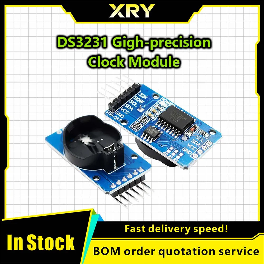 XRY 1PCS DS3231 AT24C32 IIC Module Precision Clock Module (without battery) DS3231 Memory Module