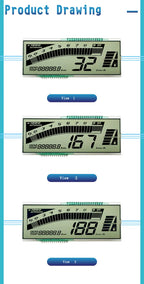 LCD Screen for Electric Motorcycle Segment Display GW004 HTN Positive 4.5V LCD 7 Monochrome Custom Segment LCD Display