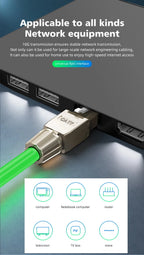 Tool Free Metal RJ45 Connector Toolless Reusable 23AWG to 26AWG Cable Internet Plug Easy Installation Tool-Free Termination Plug