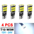 2/4/10/20 PCS CANBUS T10 W5W LED Bulb For Car Interior Dome Trunk License Plate Wedge Side Lights 12V 24V 4014-26SMD 6500K White