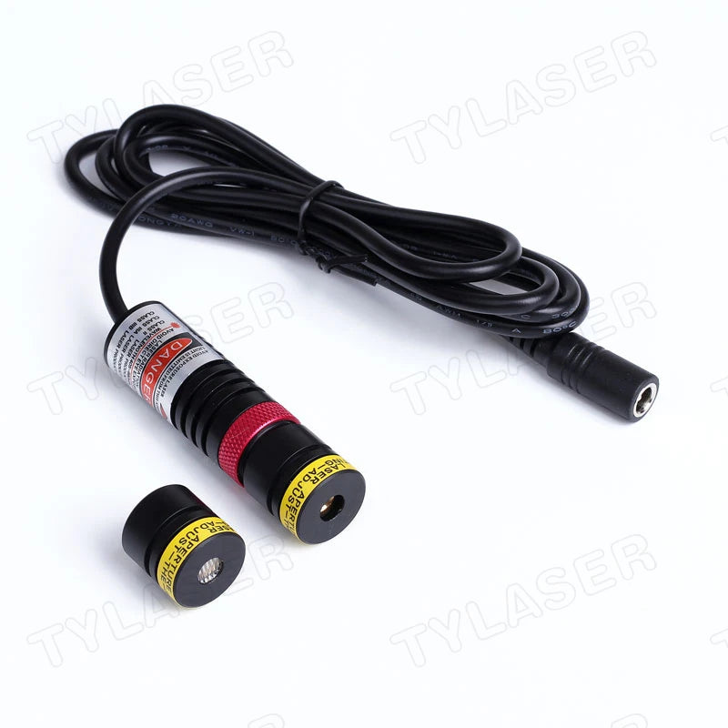 660nm Red Laser Module D18×65mm Square 10×10 Grid Focusable DOE 10mW-150mW for Wood Stone Positioning