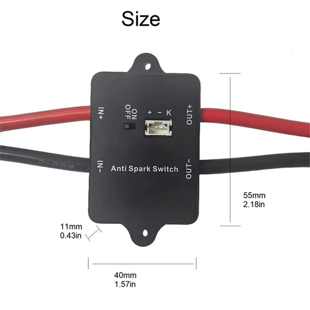 AS100 Anti Spark Power Switch 100A 84V DC - XT90 Connector for ESC Electric Skateboard Scooter RC Car Boat E-Bike