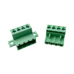 1Set Solderless Docking Type 2EDGRKC 5.08MM Screw Terminal Block Connector PCB Plug-in Type 2EDG Type Green Terminal Block