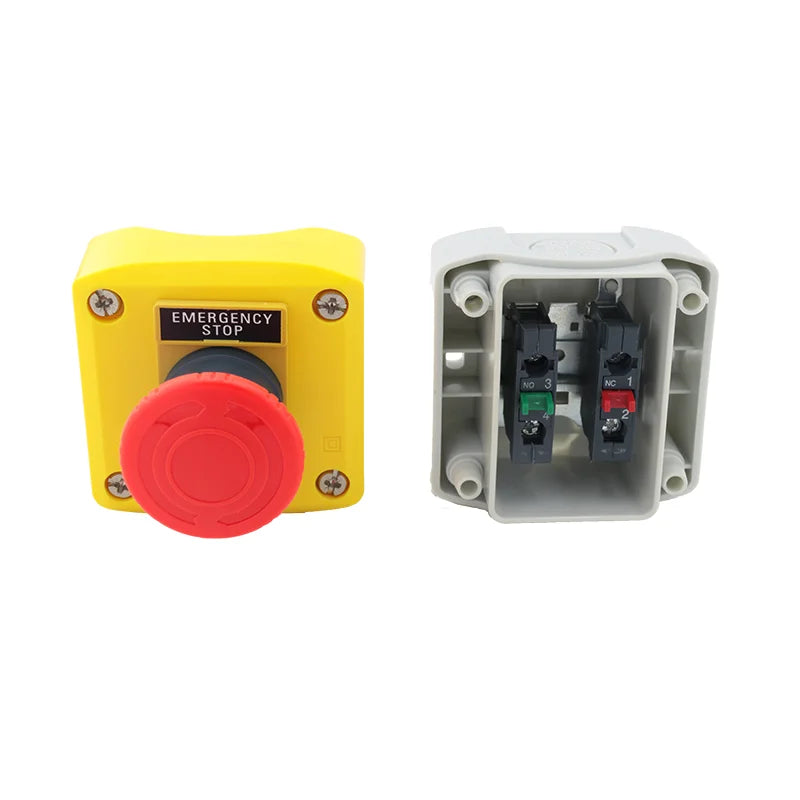 Waterproof Mushroom Head Emergency Stop Push Button Switch Elevator Control Box StationSALLA68H XALK174 Latching Turn to Release