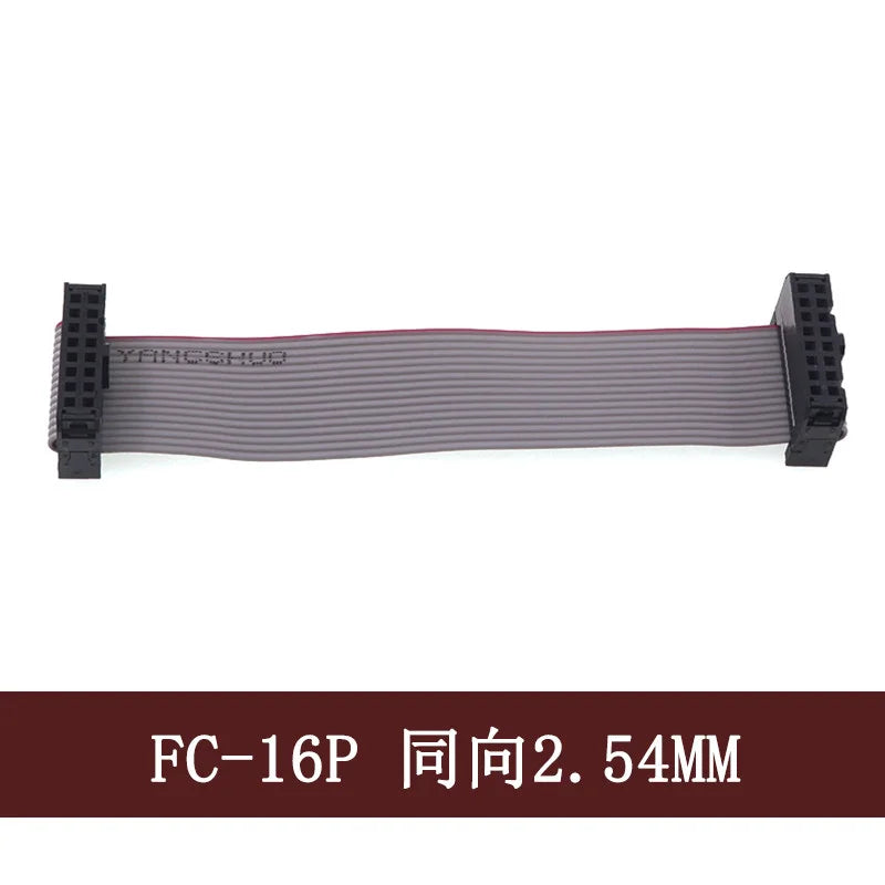 1Pcs 2.54mm FC 6/8/10/12/14/16/18/20/24/26/30/34/40/44/50 Pin Gray Flat Ribbon Cable Connector 10-100cm For DC3 IDC Box Headers