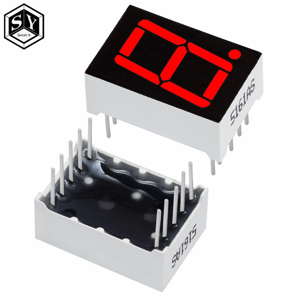 0.56 inch 1bit Common Cathode Digital Tube Red LED Digit Display 7 Segment 0.5inch 0.5 0.56 inch 0.56'' 0.56in