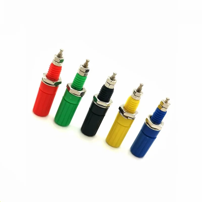5/10PCS 4mm Banana Socket M3*45 Binding Post Nut Banana Plug Jack Electrical Connector Terminal DIY Parts