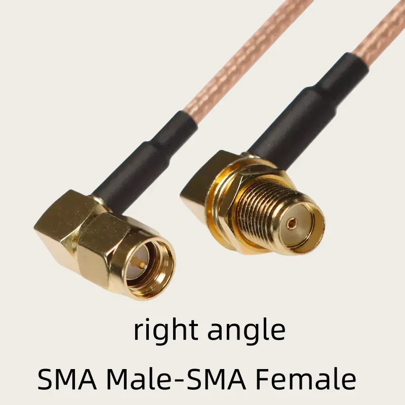 RG316 Cable SMA to SMA RP SMA Male Plug & Female Jack Right Angle Connector Coax Jumper Pigtail Cable