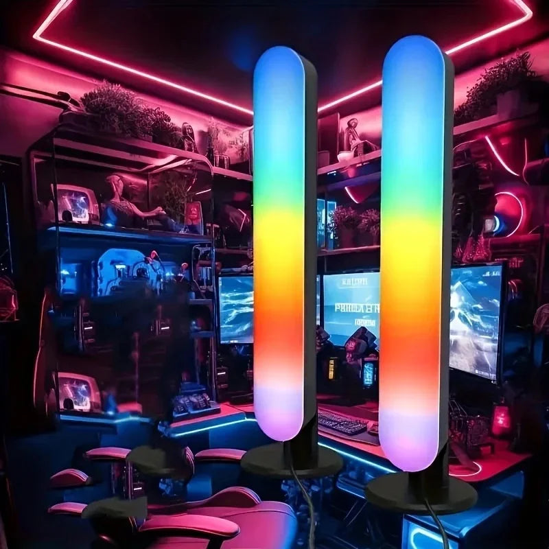 2pcs RGB Led Light Bar Music Rhythm Lights for  Gaming Room Tv and Party Decoration Sync with Music Rgb Desk Lamp