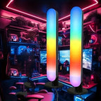 2pcs RGB Led Light Bar Music Rhythm Lights for  Gaming Room Tv and Party Decoration Sync with Music Rgb Desk Lamp