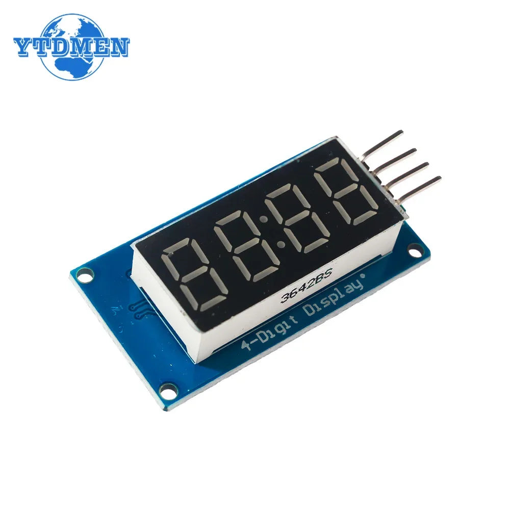 TM1637 Display Module LED 7 Segment 4 Bits 0.36 Inch Clock RED Anode Digital Tube Four Serial Driver Board for Arduino