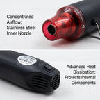 Mini Heat Gun 220V Portable Hot Air Tool for Embossing Shrink Film Label Removal Phone Case Repair and DIY Crafting