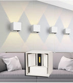 Motion Sensor Outdoor LED Wall Light LED Wall Sconce Square Waterproof IP65 Porch Garden Wall Lamp Exterior Lighting Fixture