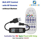 BLE WS2812B Controller BT Music for Pixel LED Strip Light SK6812 WS2811 WS2812 LED Light Strip USB 5V APP Remote Controller