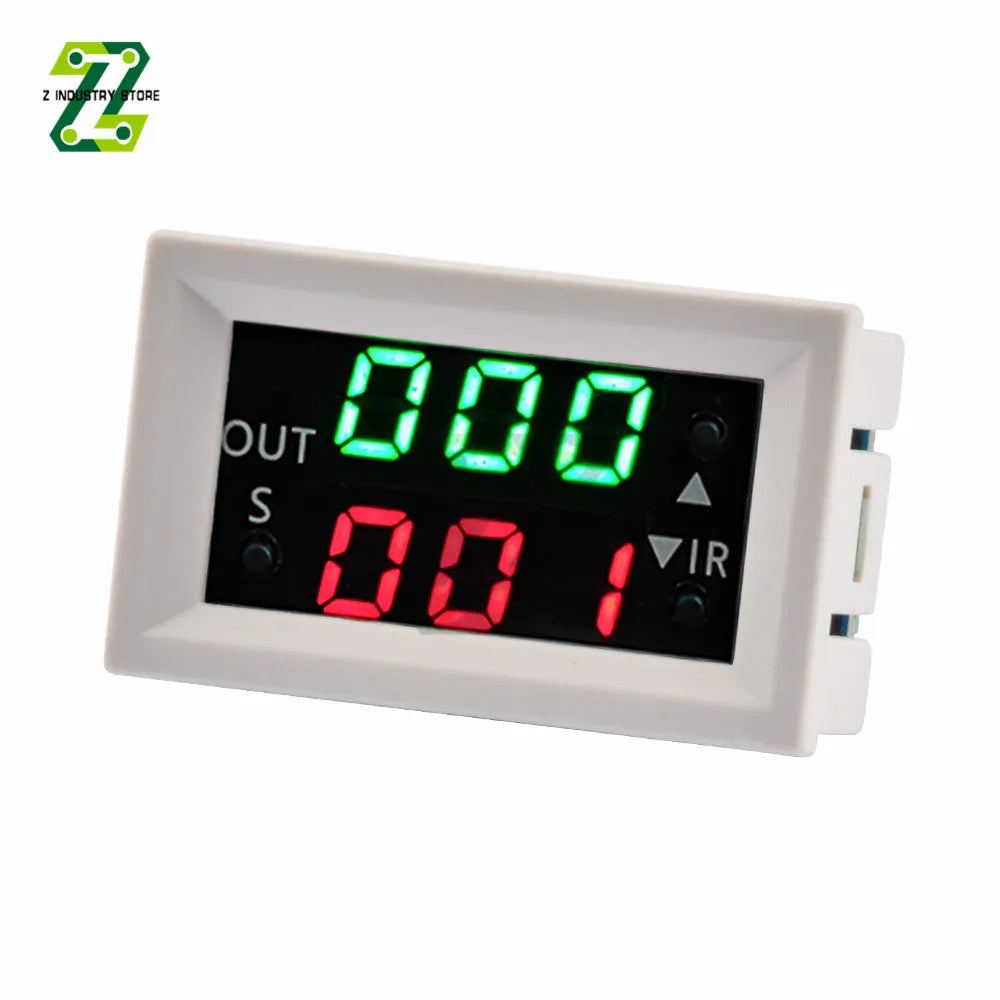 Dual Display Time Relay Module DC 12V Time Delay Relay Relay Timing Delay Cycle Time Control Switch 20A Passive Output