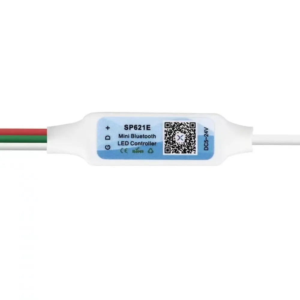 1PC Piexls Music Bluetooth App Controller SP621E DC5-24V Light Controller 3 PIN Addressable For WS2812B WS2811