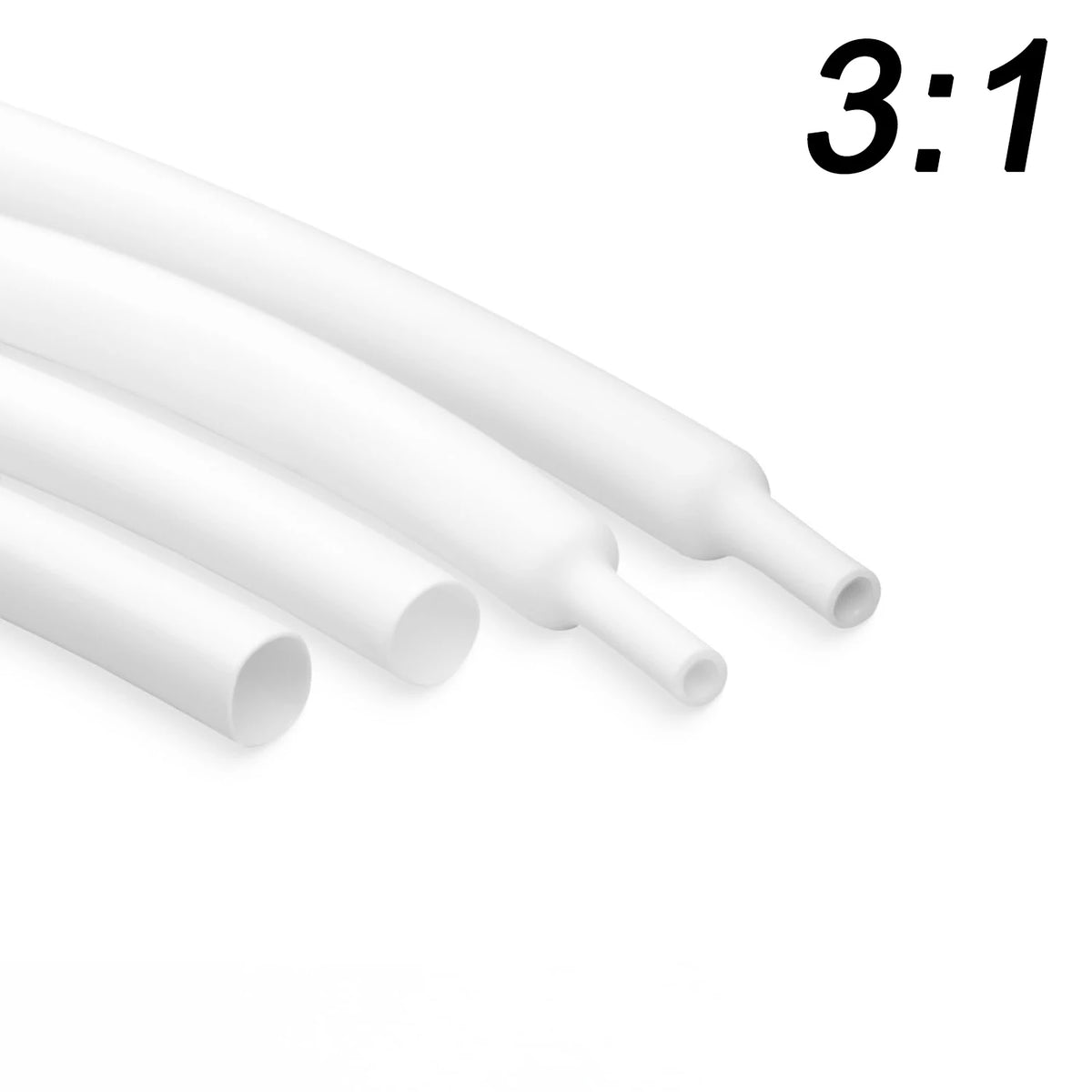 A Roll White Heat Shrink Tubing 3:1 Ratio Shrink Tube Industrial, Φ1.6mm-30mm Dual Wall Adhesive Lined Wire Shrink Wrap Tube