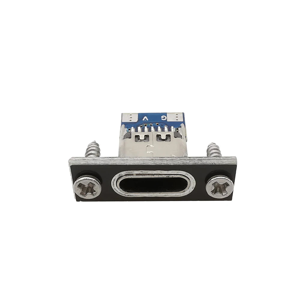 5/10Pcs Type-C USB 3.1 Female Jack Connector 2Pin 4Pin Charging Port USB C Socket With Screw Fixing Plate