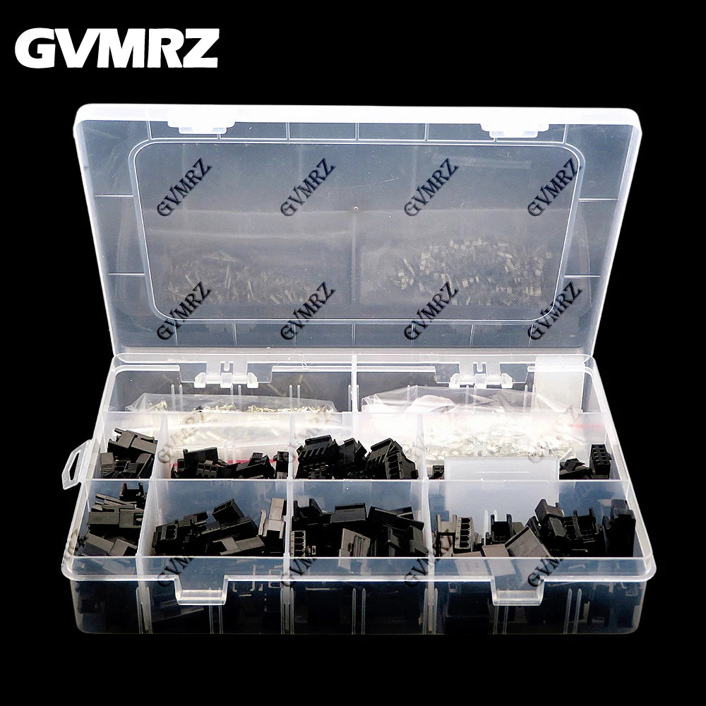 520PCS/box 2.54mm Pitch 2 3 4 5 Pin JST SM Male & Female Plug Housing Pin Header Crimp Terminals Connector Kit