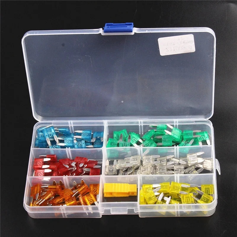 100/120pcs Car Blade Fuses Assortment Kit, Automotive Replacement Fuses Low Profile Mini Blade Fuses for Car Boat Truck