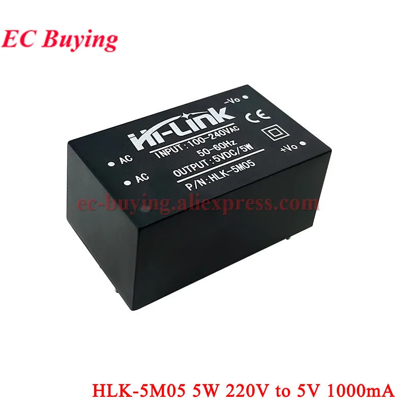 1Pc-2Pcs 5W 220V to 5V/3.3V/9V/12V/15V/24V AC DC Mini Power Supply Module Board Hi-Link HLK-5M03 5M05 5M09 5M12 5M15 5M24 5M05B