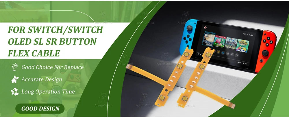 SL/SR Button Flex Cable for Switch/Switch OLED Premium Joy Con Key Ribbon Side Indicator Light Cable Replacement Repair Parts