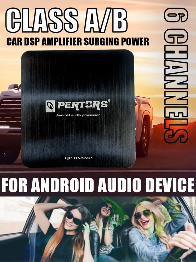 6 Channel Car Amplifier DSP Amplifier Car Audio System Dedicated Android Large Screen System, Amplified Woofer Lossless Upgrade