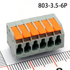 1Pcs PCB terminal block FS1.5 DA803R 2601 1.5 mm² spacing 3.5 or 5.0 mm pitch gray 2601-1102 3 4 5 6
