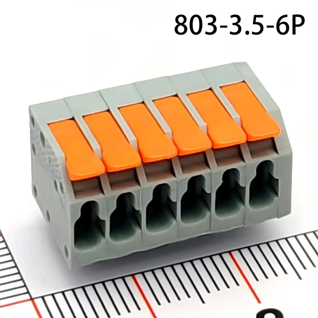 50Pcs/100PCS PCB terminal block DA803 2601 1.5 mm² spacing 3.5 mm pitch gray 2601-1102 3 4 5 6