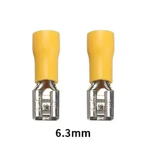 100/50/10pcs Female Crimp Terminal 2.8mm 4.8mm 6.3mm Insulated Spade Wire Connector Electrical Wiring Cable Plug Red blue yellow