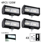 Car Work Light LED Offroad 4x4 Spotlights Fog Lamp Diode Headlight SUV ATV Tractor Boat Trucks Excavator Light Bar 12V 24V