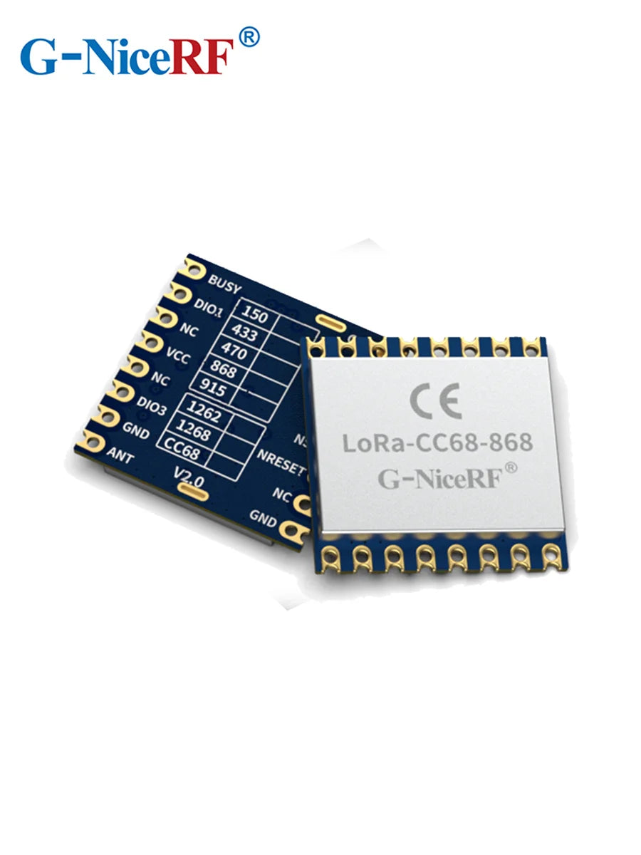4PCS/Lot NiceRF LoRa-CC68-868-TCXO CE Certified Spread Spectrum Transceiver Lora Module 255 bytes FiFo And 22 dBm Output Power