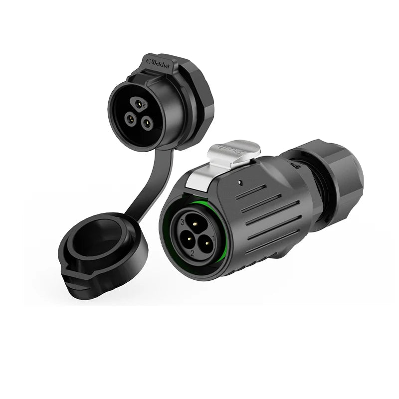 IP68 Power Waterproof Connector Panel Installation, Aviation Plug Socket Cable, Male and Female Heads, No Welding Required