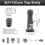 HA Heavy Duty Connector Kit 4/5/6/8 Core Pins Male&Female Insert Plug HDC-HA Rectangular Waterproof Industrial Aviation Socket
