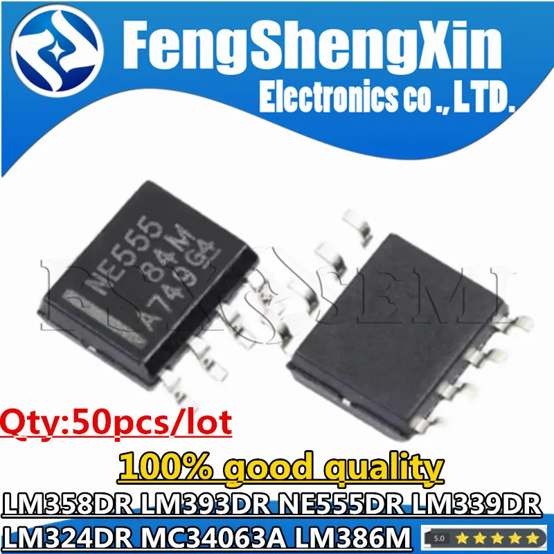 50PCS LM358DR LM358 SOP LM358DT LM358DR2G LM393DR LM393 NE555DR NE555 LM339DR LM339 LM324DR LM324 MC34063A MC34063 LM386M LM386