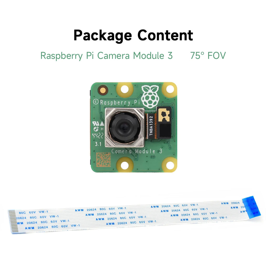 Raspberry Pi Camera Module 3 Official Auto-Camera Module 12MP High Resolution IMX708 75°/120° IR/FOV
