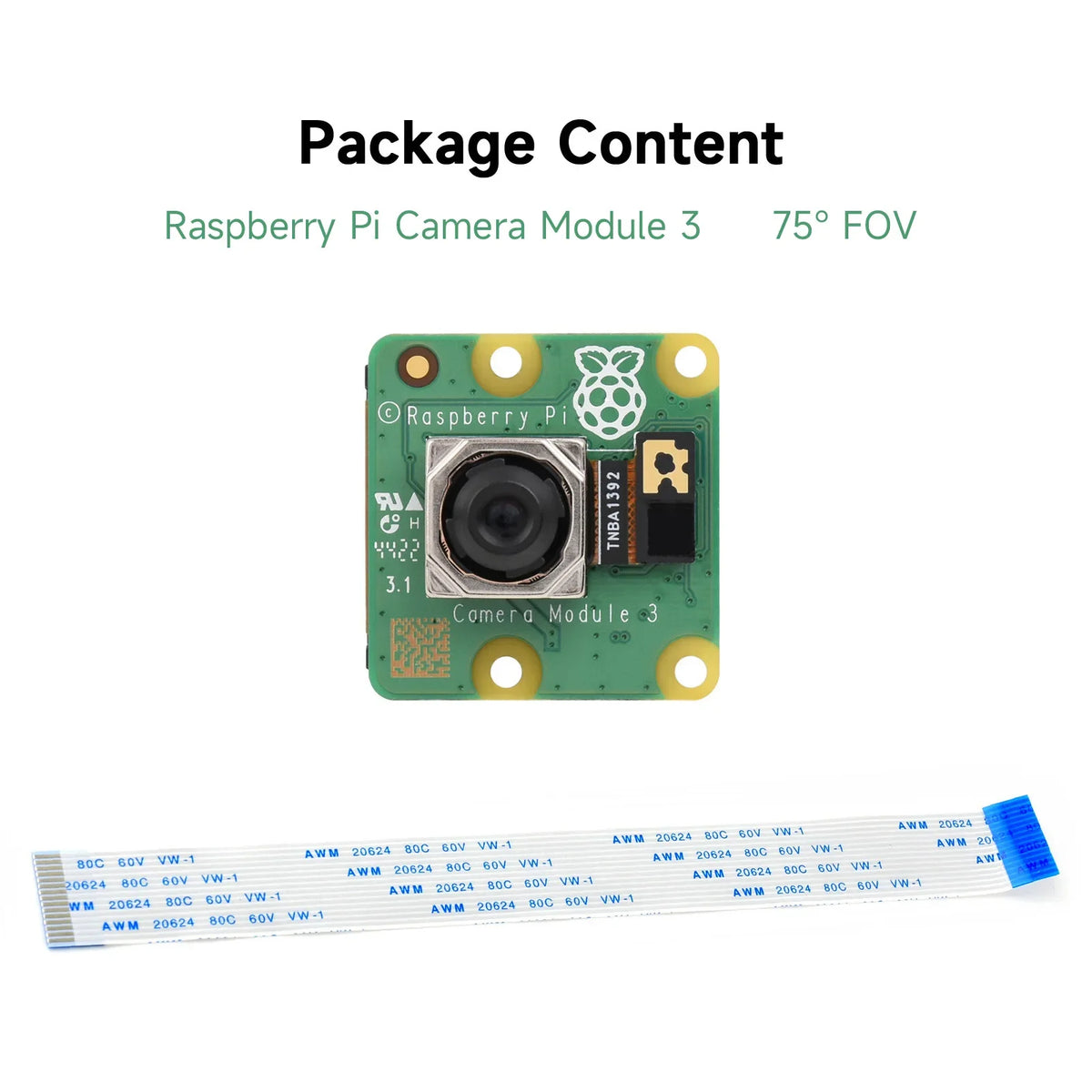 Raspberry Pi Camera Module 3 Official Auto-Camera Module 12MP High Resolution IMX708 75°/120° IR/FOV