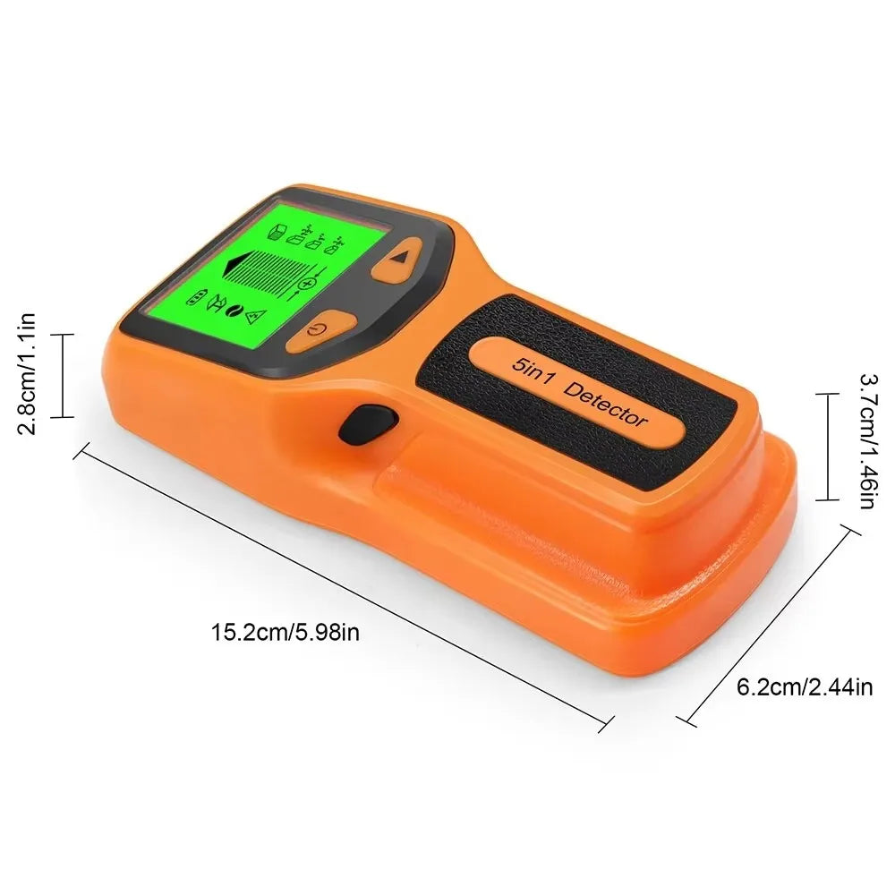 HW430 5in1 Wall Stud Detector LCD Display Multifunctional Handheld for Wood AC Wire Cable Metal Detector Electric Wall Finder