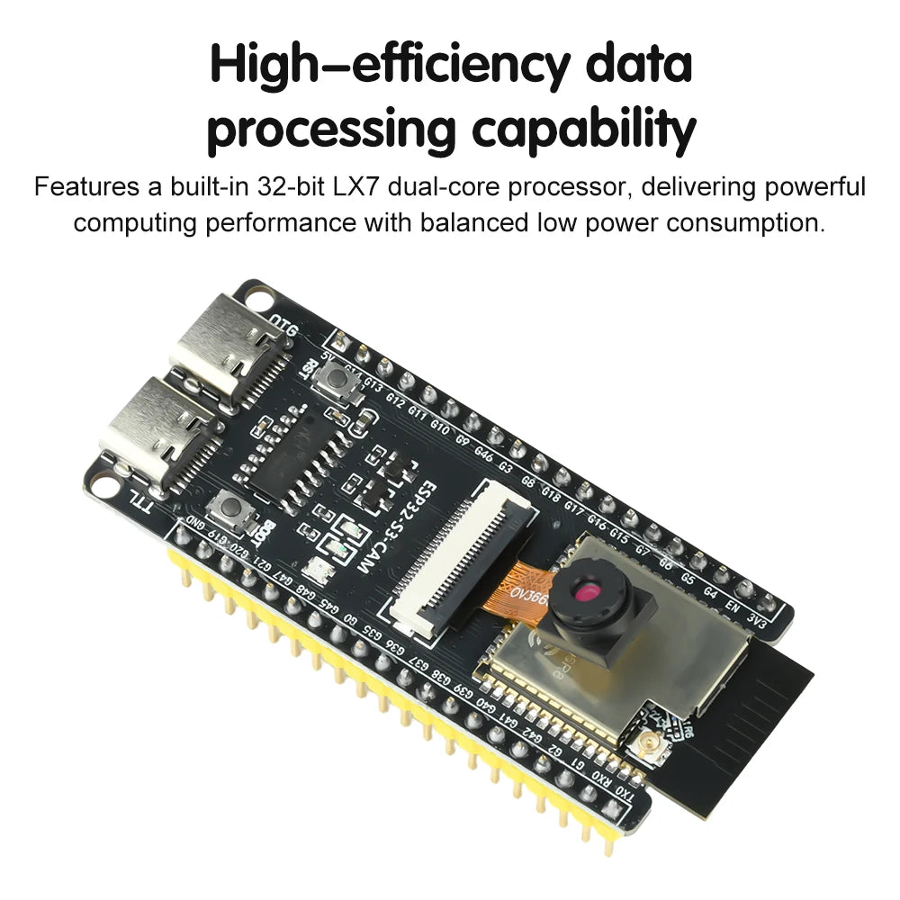 ESP ESP32-S3 CAM WiFi Bluetooth Development Board Module onboard ESP32-S3 N16R8 dual TYPE-C OV2640 /OV5640/OV3660 Camera
