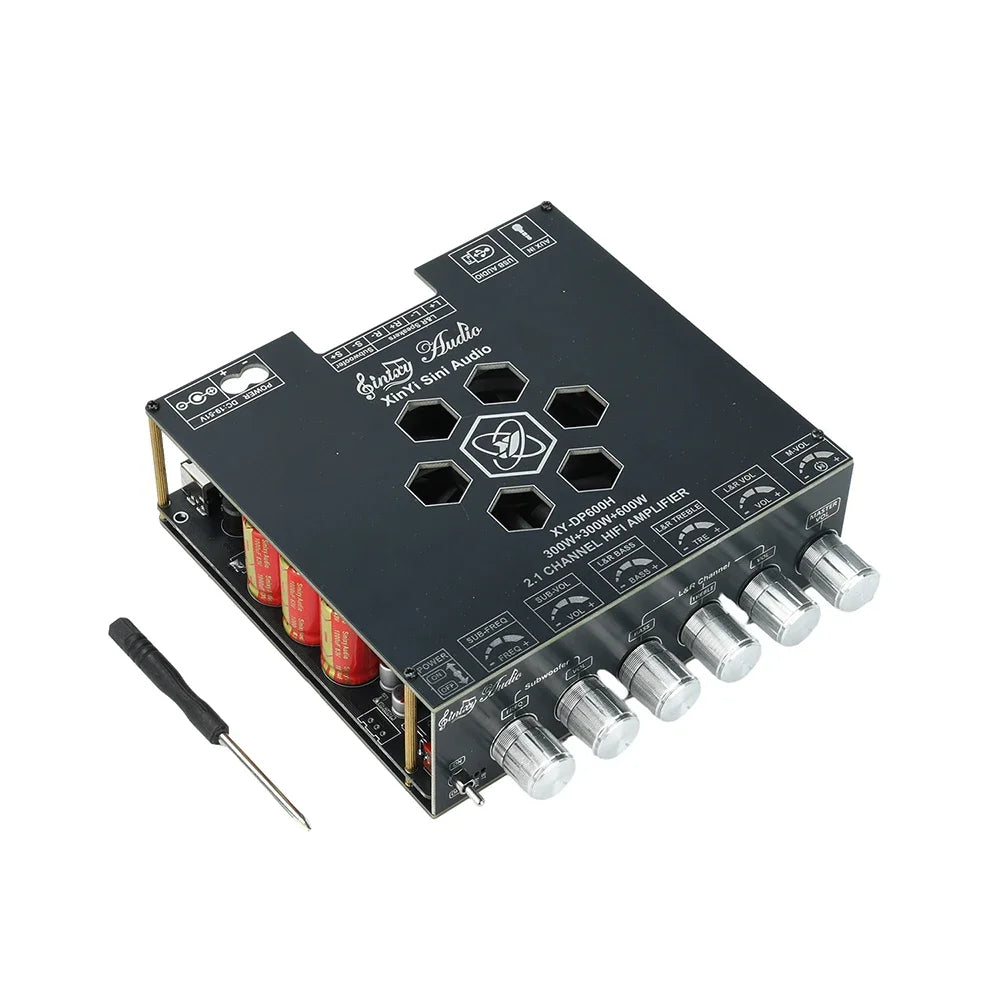 XY-DP600H High-Power Bluetooth Digital Sound Amplifier Board 2.1 Channel Subwoofer 300W*2+600W TPA3255 Chip for Home DIY Speaker