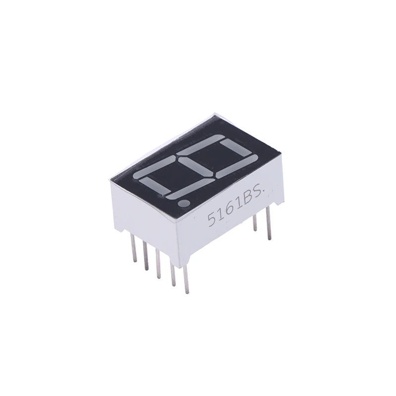 10Pcs 0.56 Inch 10Pins 1 Bit 7 Segment Red LED Digital Display Tube Common Anode Cathode 5161AS 5161BS