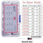 DIP SMD Zener Diode TVS Diodes Fast Switching Schottky Diode Assorted Kit DIY Mix Electronic set