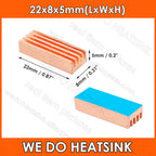 WE DO HEATSINK Small Tiny Useful Pure Copper Heat Sink Without or With Thermal Pad For Raspberry Pi Banana Pi IC Chipset Package