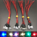 1000pcs Lot 20cm Prewired 3mm 5mm LED Light Lamp Bulb Emitting Diodes For DIY Home Decoration DC12V Red Blue Green Warm White