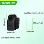 12V/24V Marine Rocker Switch Green LED SPST ON-OFF & DPDT ON-OFF-ON Momentary Toggle for 4x4 Off-Road RZR ATV ARB Carling Style